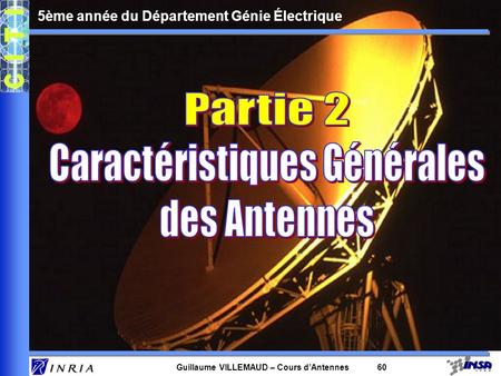 Guillaume VILLEMAUD – Cours d’Antennes 60 5ème année du Département Génie Électrique.