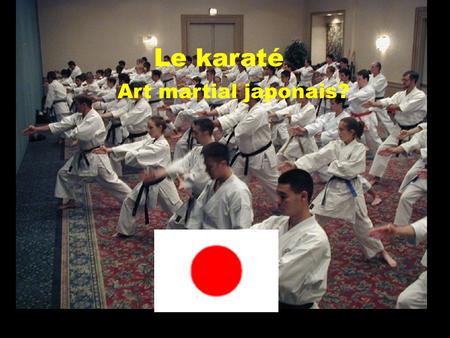 Le karaté Art martial japonais?.
