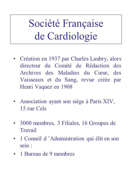 Société Française de Cardiologie
