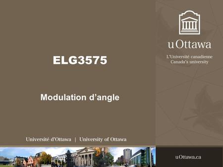 ELG3575 Modulation d’angle.