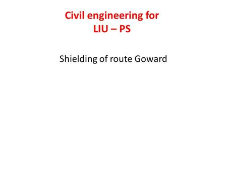 Civil engineering for LIU – PS