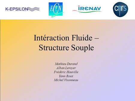 Intéraction Fluide – Structure Souple