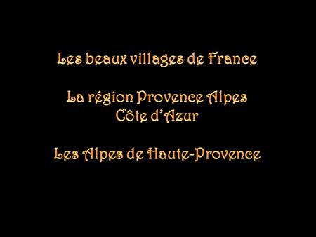 Allemagne en Provence Annot Banon Barcelonnette.