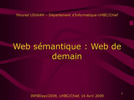 Web sémantique : Web de demain