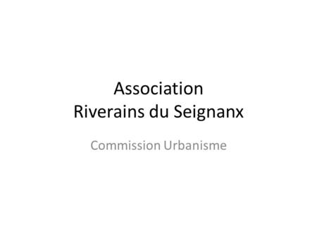 Association Riverains du Seignanx