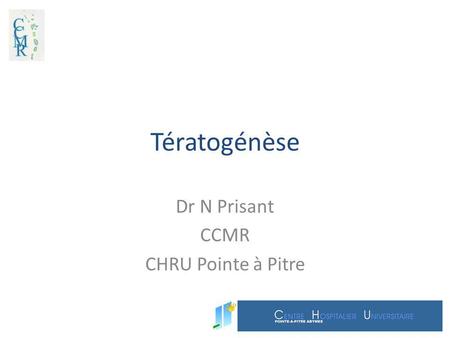 Dr N Prisant CCMR CHRU Pointe à Pitre