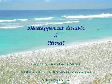 Développement durable & littoral