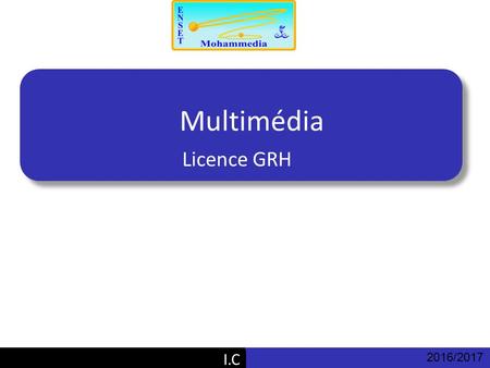 Vu Pham Multimédia Licence GRH I.C 2016/2017. Vu Pham Plan du cours Introduction au multimédia Concepts de base du multimédia - Image - Son numérique.