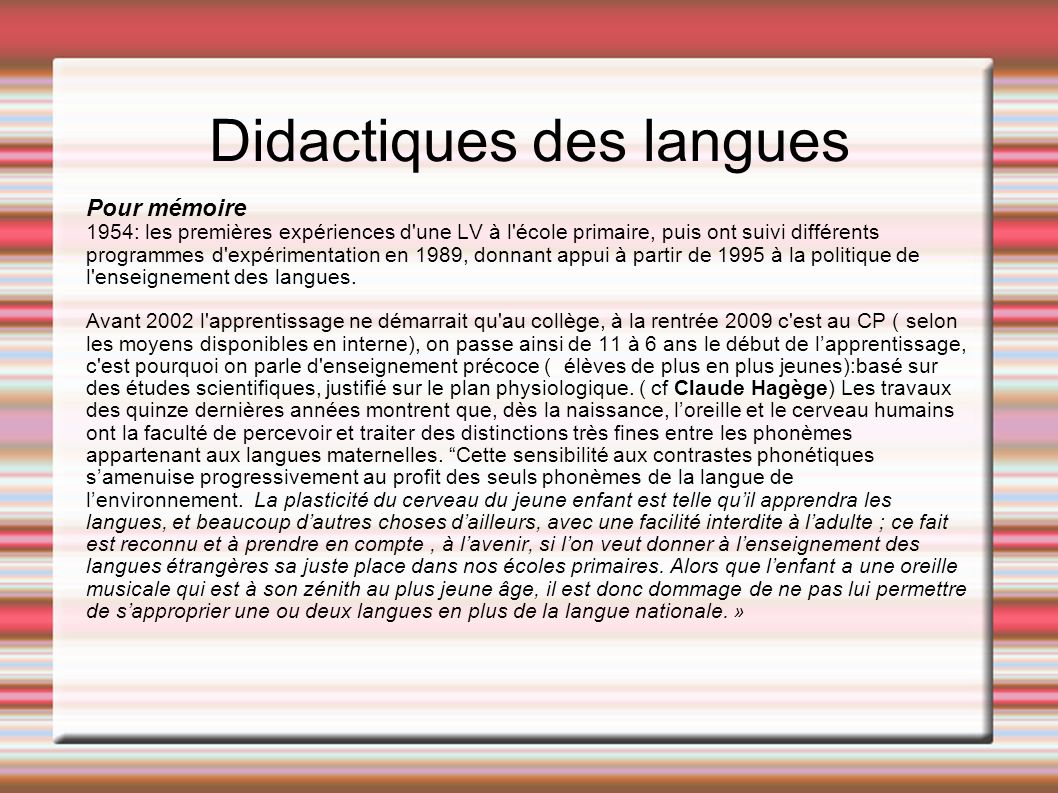 didactiques des langues