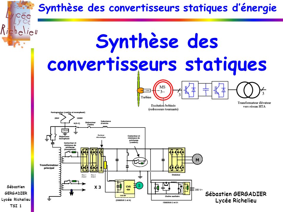 synth u00e8se des convertisseurs statiques