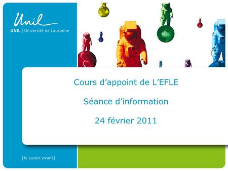 Cours dappoint de LEFLE Séance dinformation 24 février 2011.