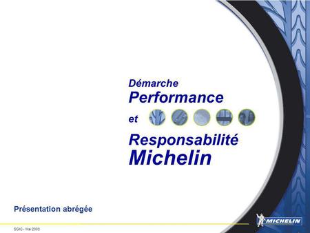 Démarche Performance et Responsabilité Michelin