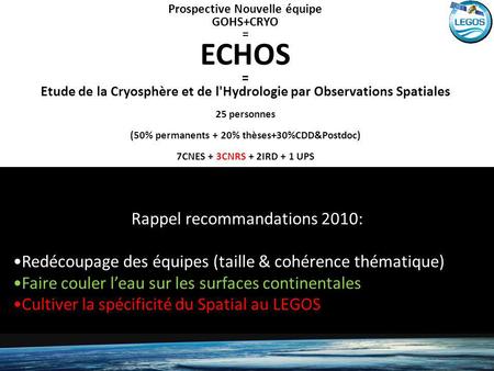 ECHOS Rappel recommandations 2010: