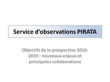 Service d’observations PIRATA