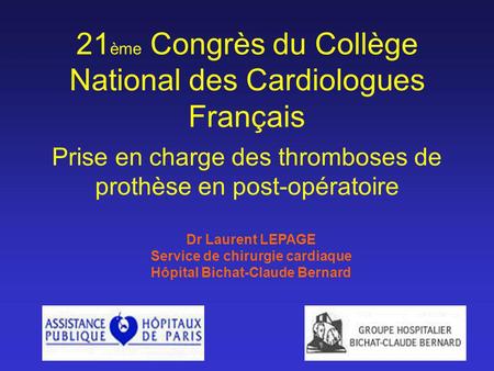 21ème Congrès du Collège National des Cardiologues Français