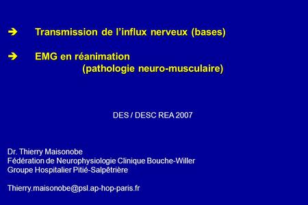 (pathologie neuro-musculaire)