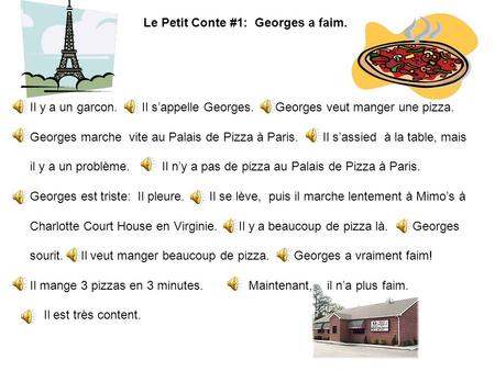 Le Petit Conte #1: Georges a faim.