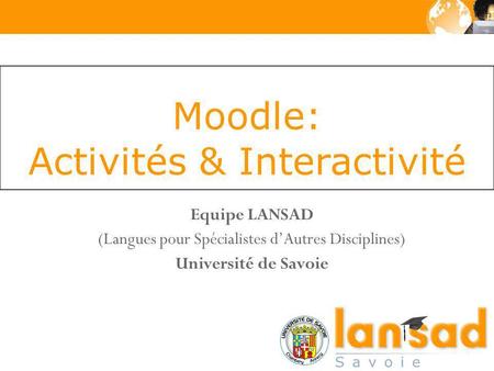 Moodle: Activités & Interactivité