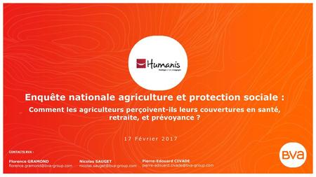 Enquête nationale agriculture et protection sociale :