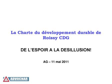 La Charte du développement durable de Roissy CDG