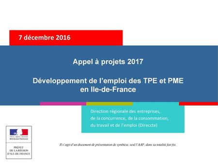 Développement de l’emploi des TPE et PME en Ile-de-France