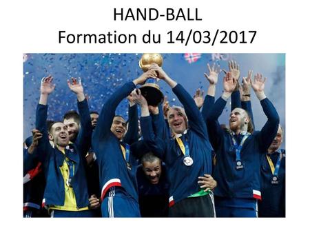 HAND-BALL Formation du 14/03/2017