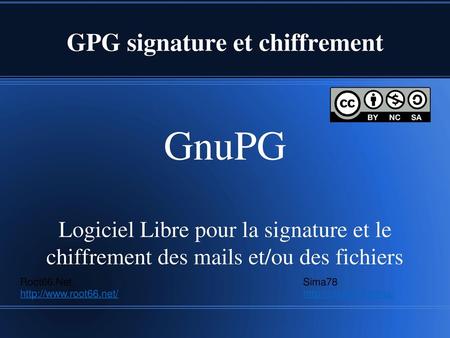 GPG signature et chiffrement