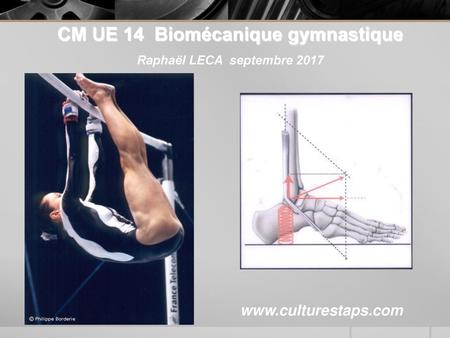 CM UE 14 Biomécanique gymnastique Raphaël LECA septembre 2017