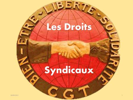 Les Droits Syndicaux 30/09/2017.