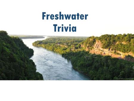 Freshwater Trivia Most of the answers will be found on: - wwf.ca