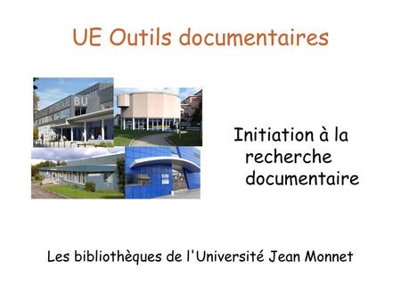 UE Outils documentaires