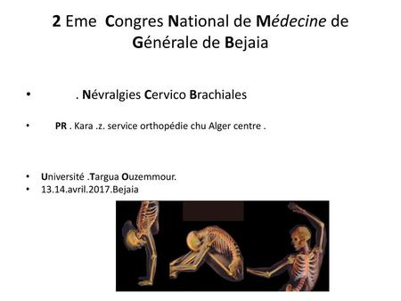 2 Eme Congres National de Médecine de Générale de Bejaia