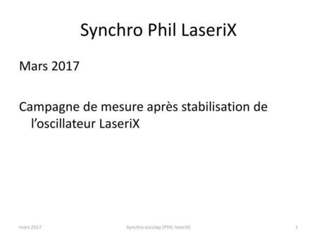 Synchro esculap (PHIL laseriX)