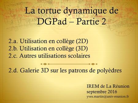La tortue dynamique de DGPad – Partie 2