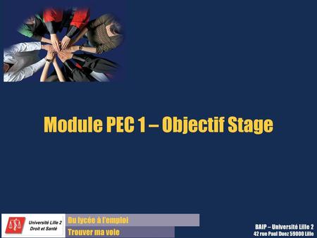 Module PEC 1 – Objectif Stage
