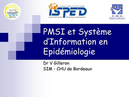 PMSI et Système d’Information en Epidémiologie