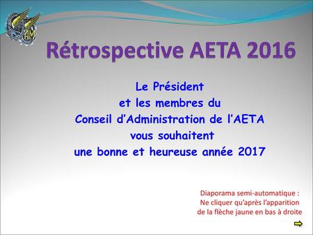 Conseil d’Administration de l’AETA une bonne et heureuse année 2017