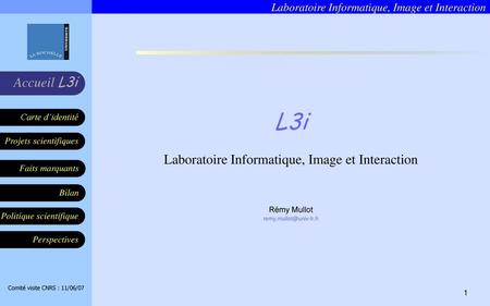 Laboratoire Informatique, Image et Interaction