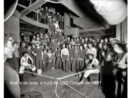 Match de boxe à bord de USS Oregon en 1897