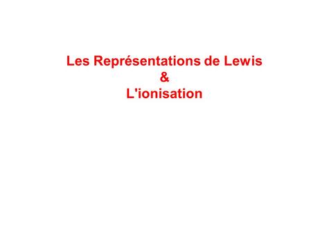 Les Représentations de Lewis