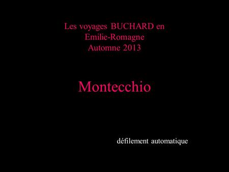 Les voyages BUCHARD en Emilie-Romagne Automne 2013 Montecchio défilement automatique.