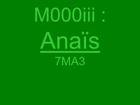 M000iii : Anaïs 7MA3.
