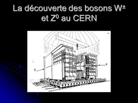 La découverte des bosons W± et Z0 au CERN