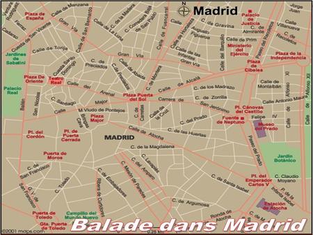 VISITE DE MADRID Du 31/12/2009 au 03/01/2010 La capitale royale de l'Espagne Madrid se situe à 600 m d'altitude, ce qui fait d'elle l'une des capitales.