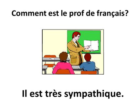 Comment est le prof de français?