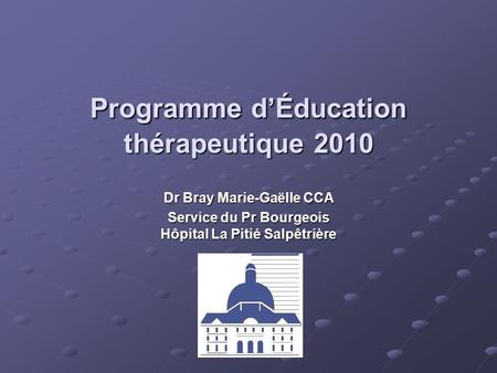 Programme d’Éducation thérapeutique 2010