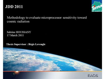 JDD 2011 Methodology to evaluate microprocessor sensitivity toward