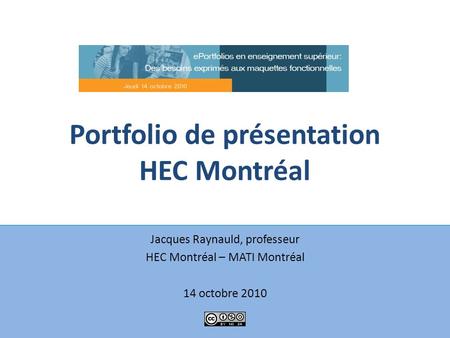 Portfolio de présentation HEC Montréal