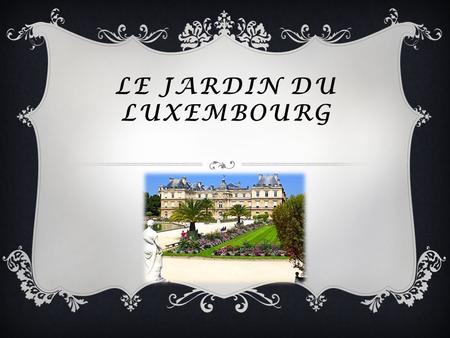 Le jardin du Luxembourg