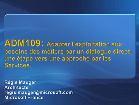 Régis Mauger Architecte Microsoft France